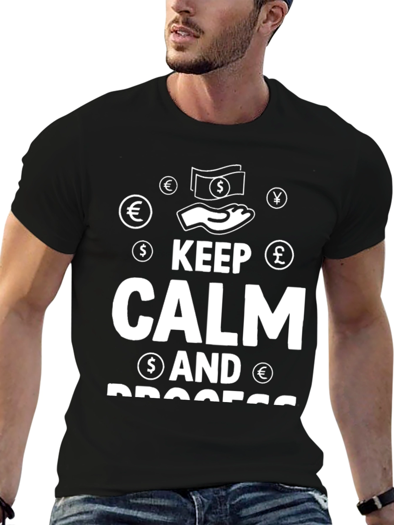 Keep Calm and Process T-Shirt - Black