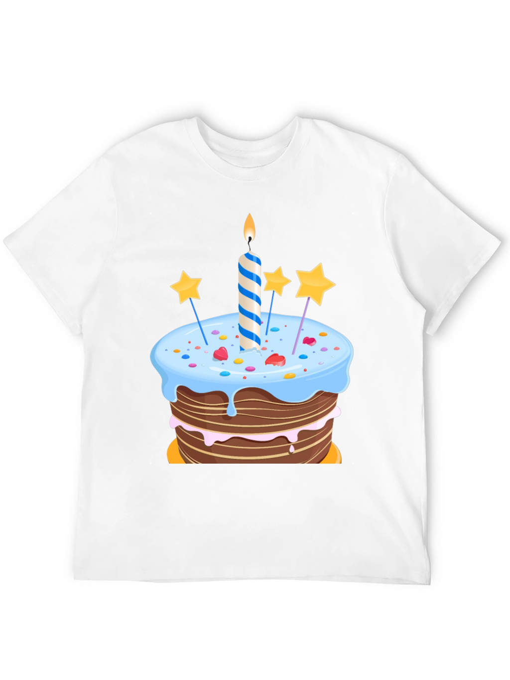 Birthday Cake Graphic Tee - Celebratory Style