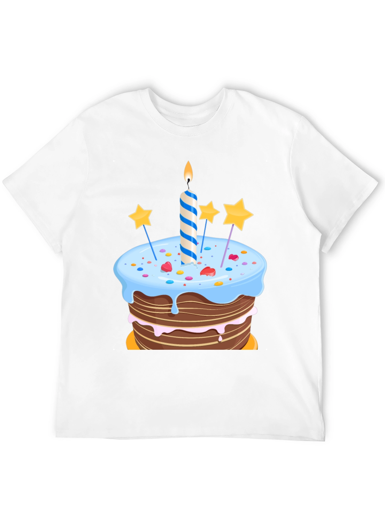 Birthday Cake Graphic Tee - Celebratory Style