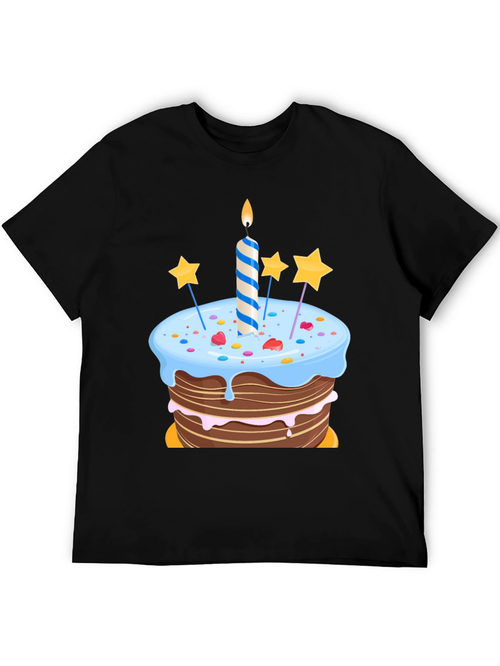 Birthday Cake Graphic Tee - Celebratory Style