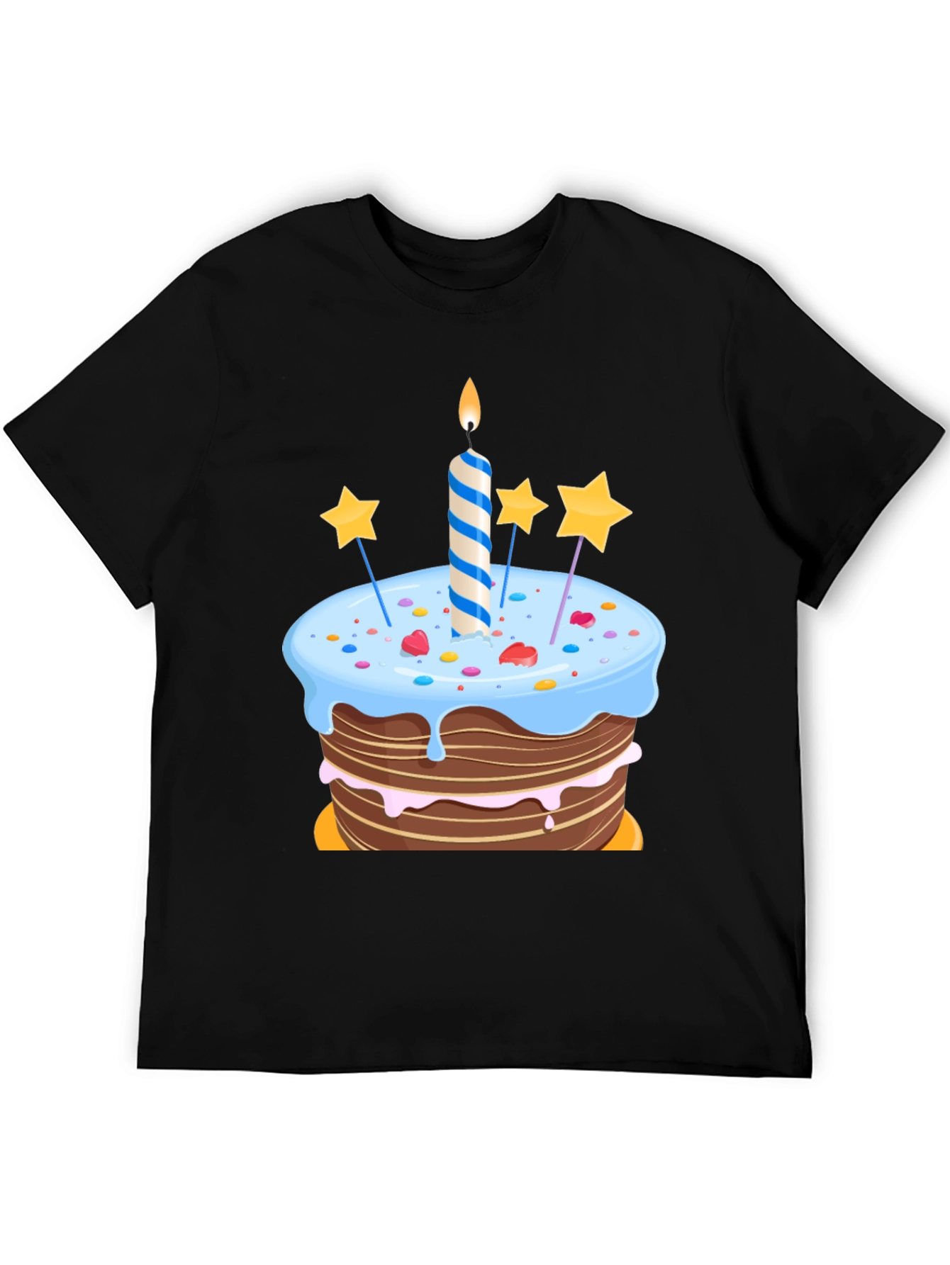 Birthday Cake Graphic Tee - Celebratory Style