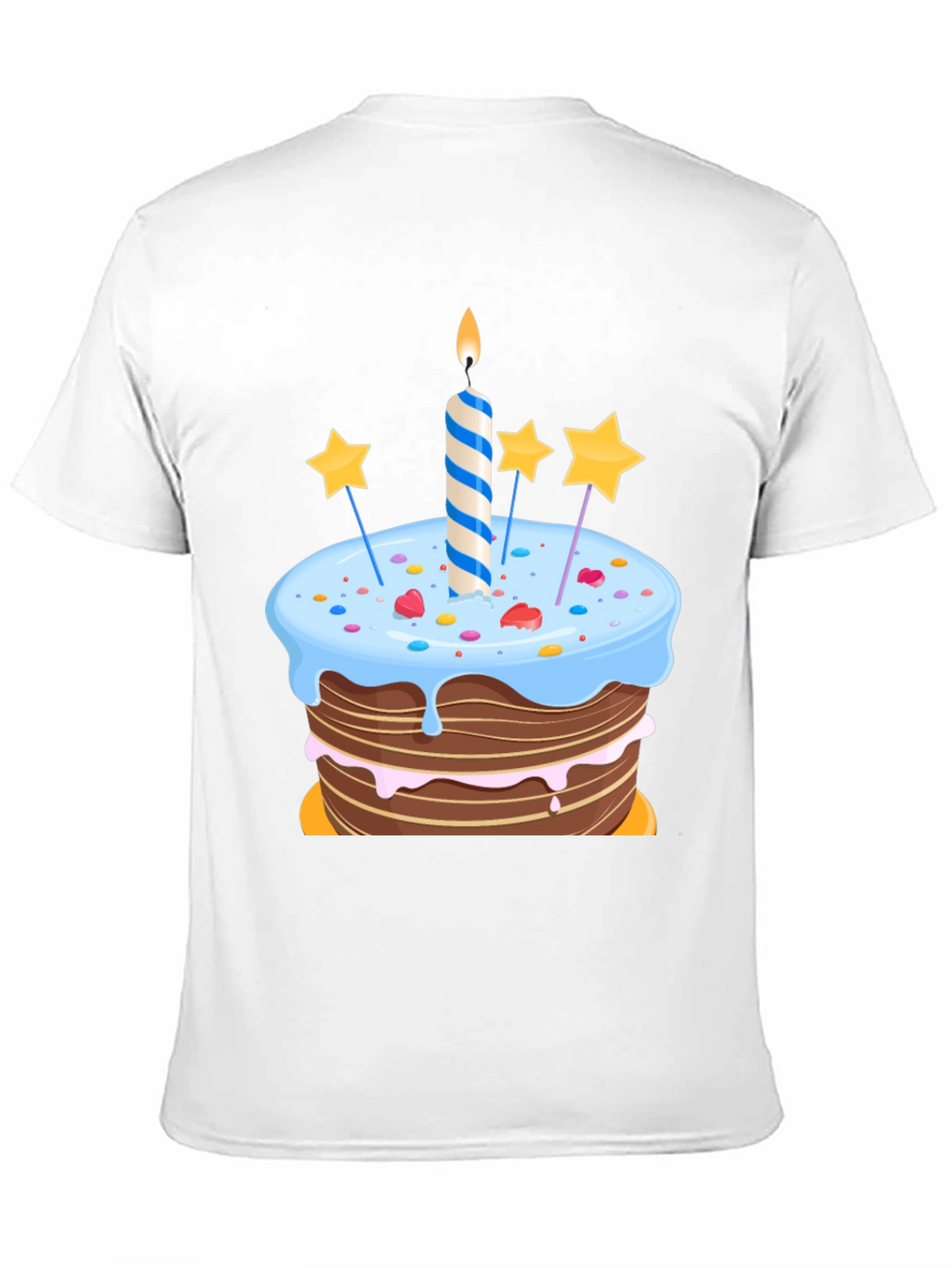 Birthday Cake Graphic Tee - Celebratory Style