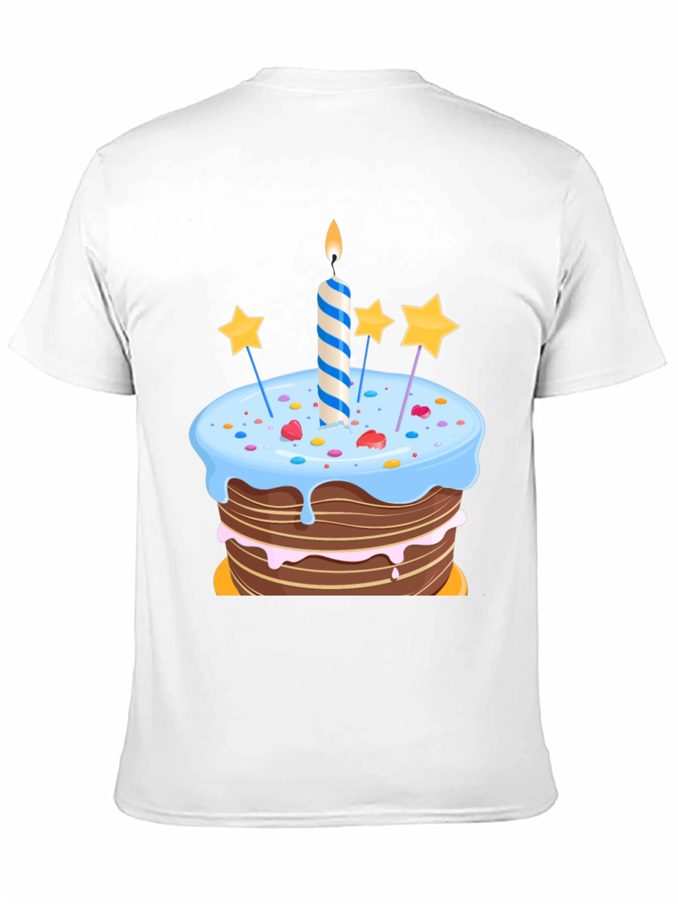 Birthday Cake Graphic Tee - Celebratory Style