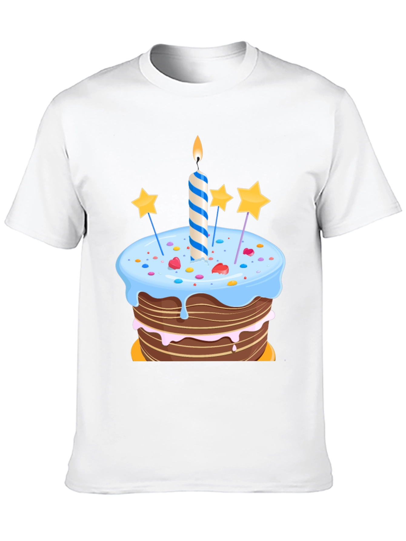 Birthday Cake Graphic Tee - Celebratory Style