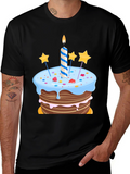 Birthday Cake Graphic Tee - Celebratory Style