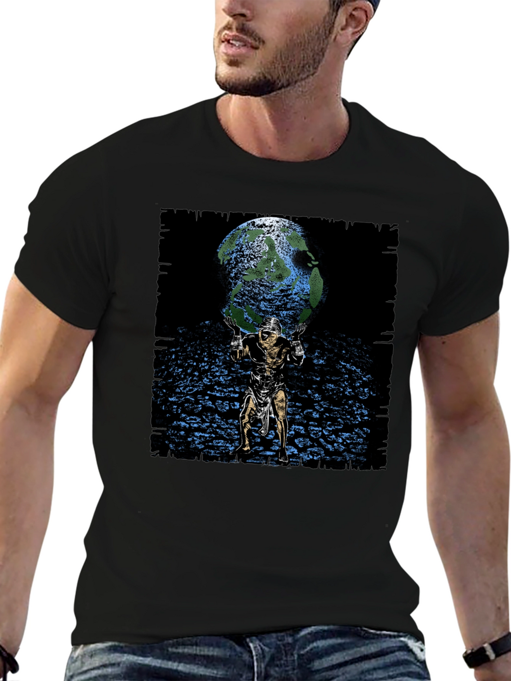 Atlas Holding World Graphic Tee - Black