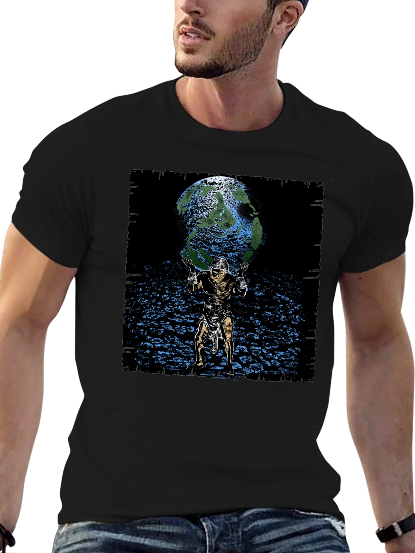 Atlas Holding World Graphic Tee - Black