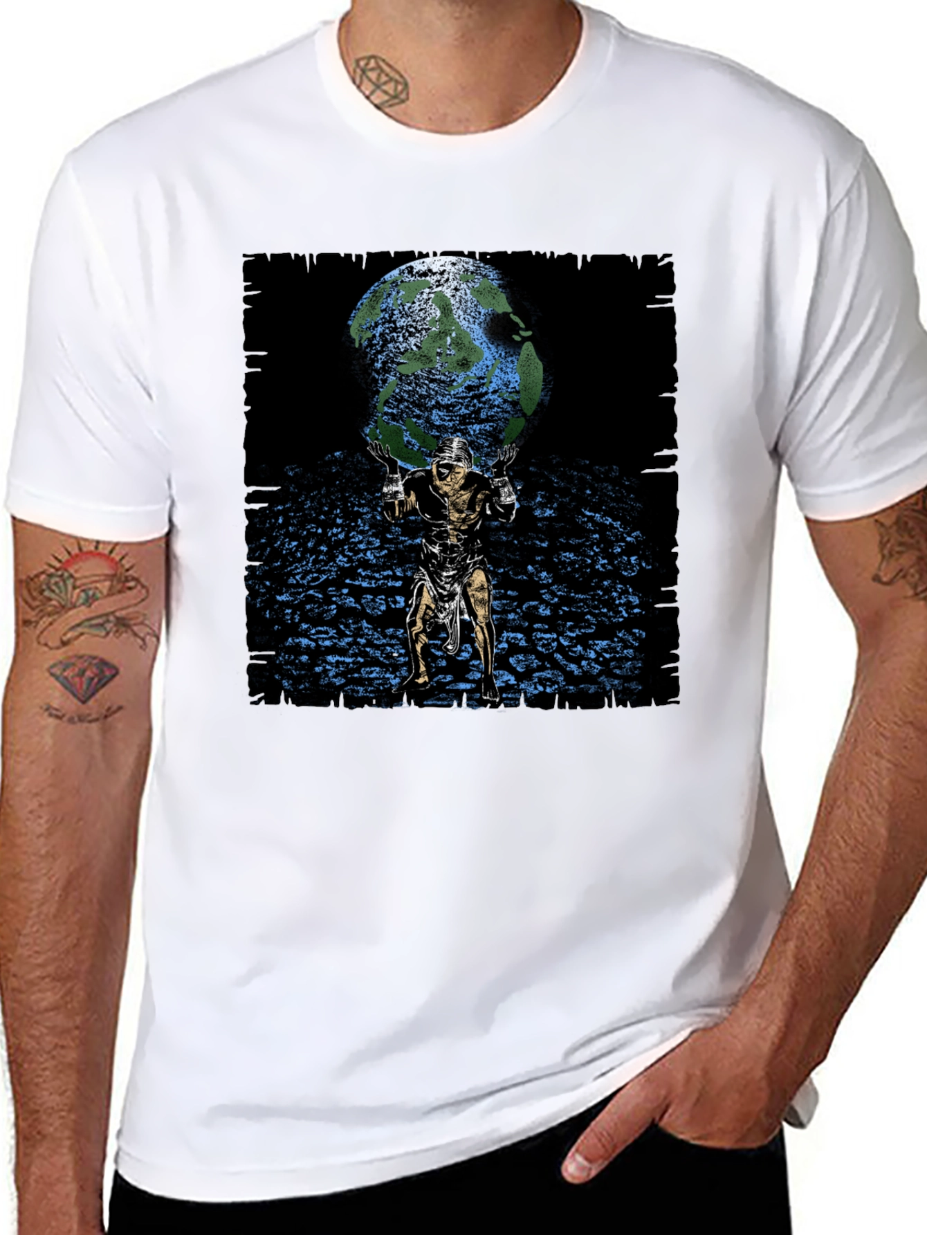 Atlas Holding World Graphic Tee - Black