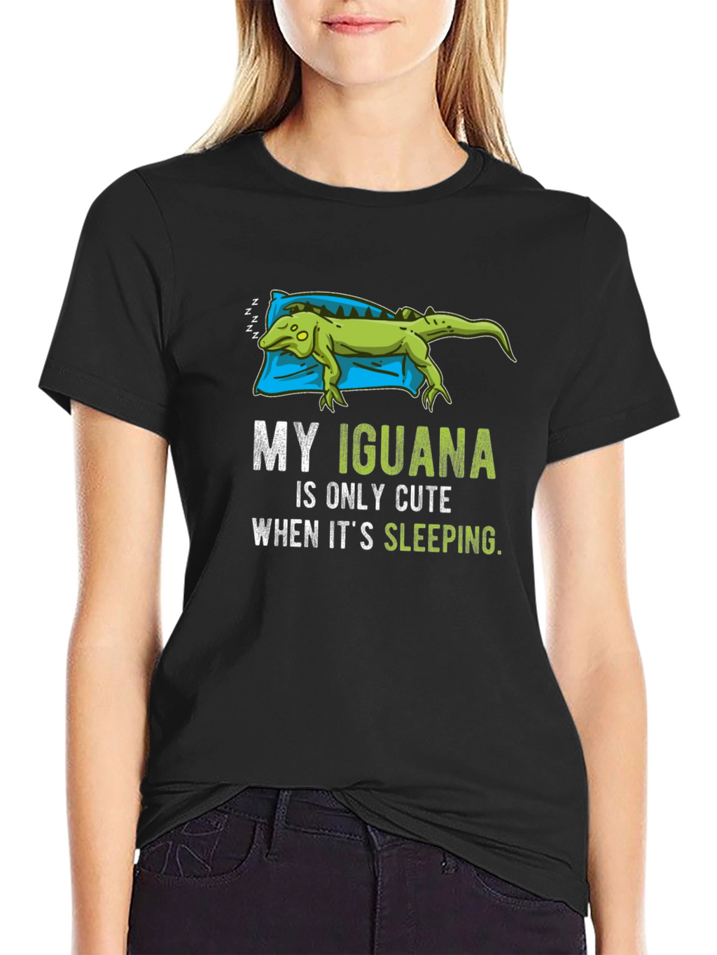 Funny Iguana Sleeping T-Shirt
