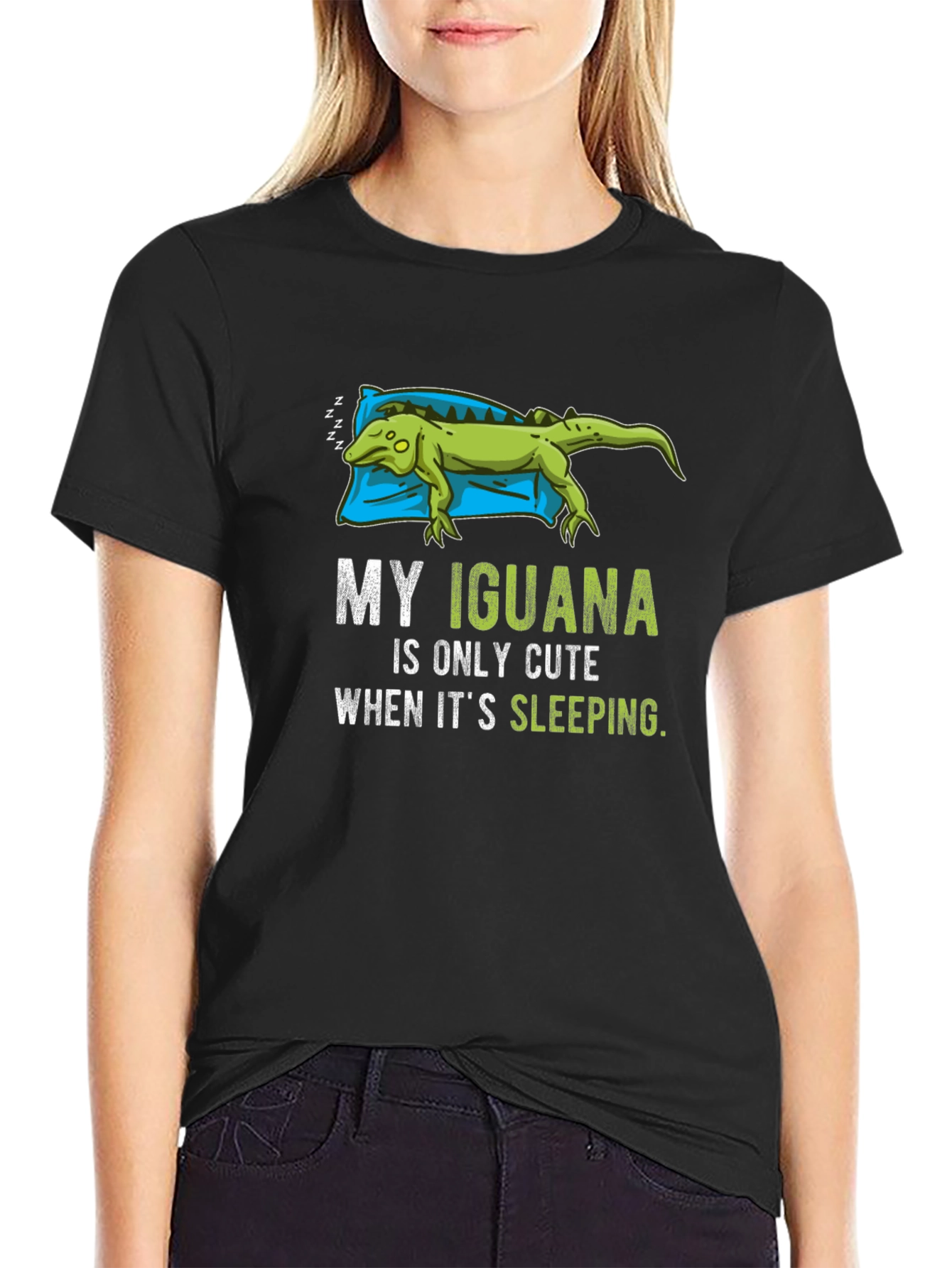 Funny Iguana Sleeping T-Shirt