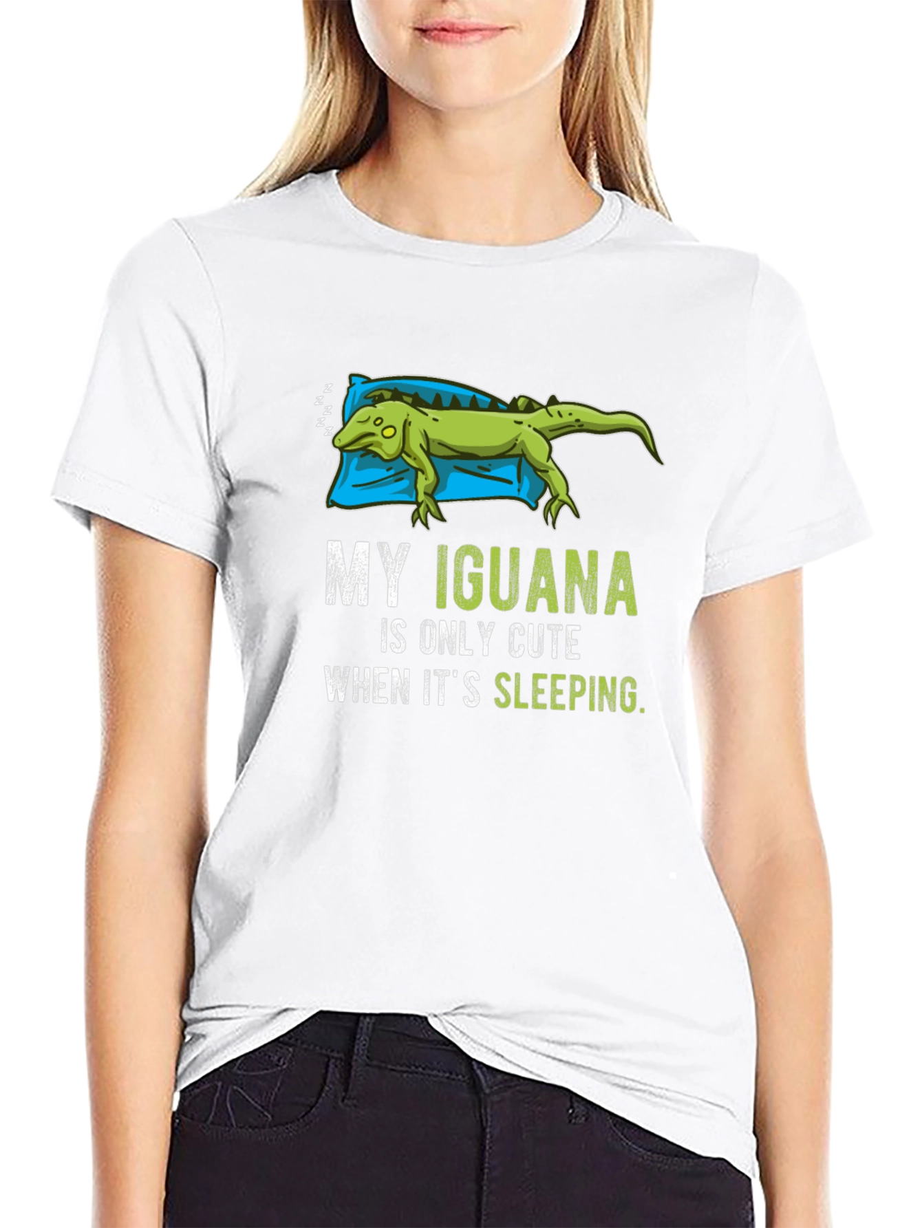 Funny Iguana Sleeping T-Shirt