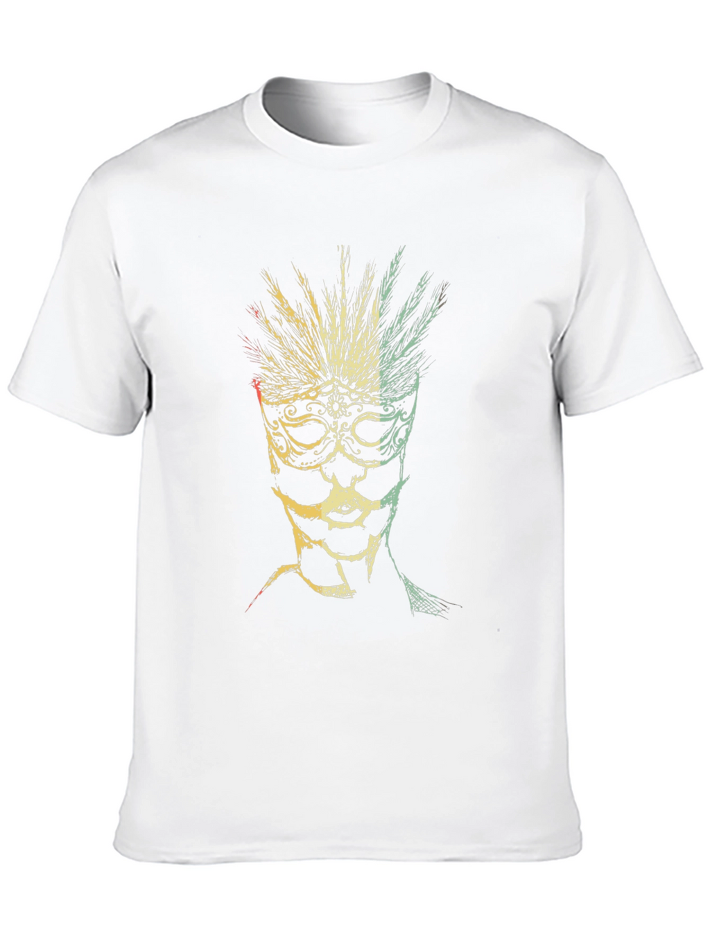 Mask Graphic Tee - Unique Design