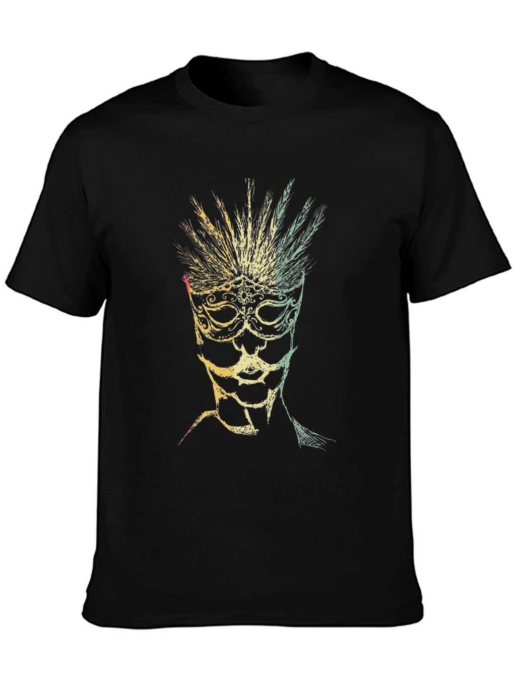 Mask Graphic Tee - Unique Design