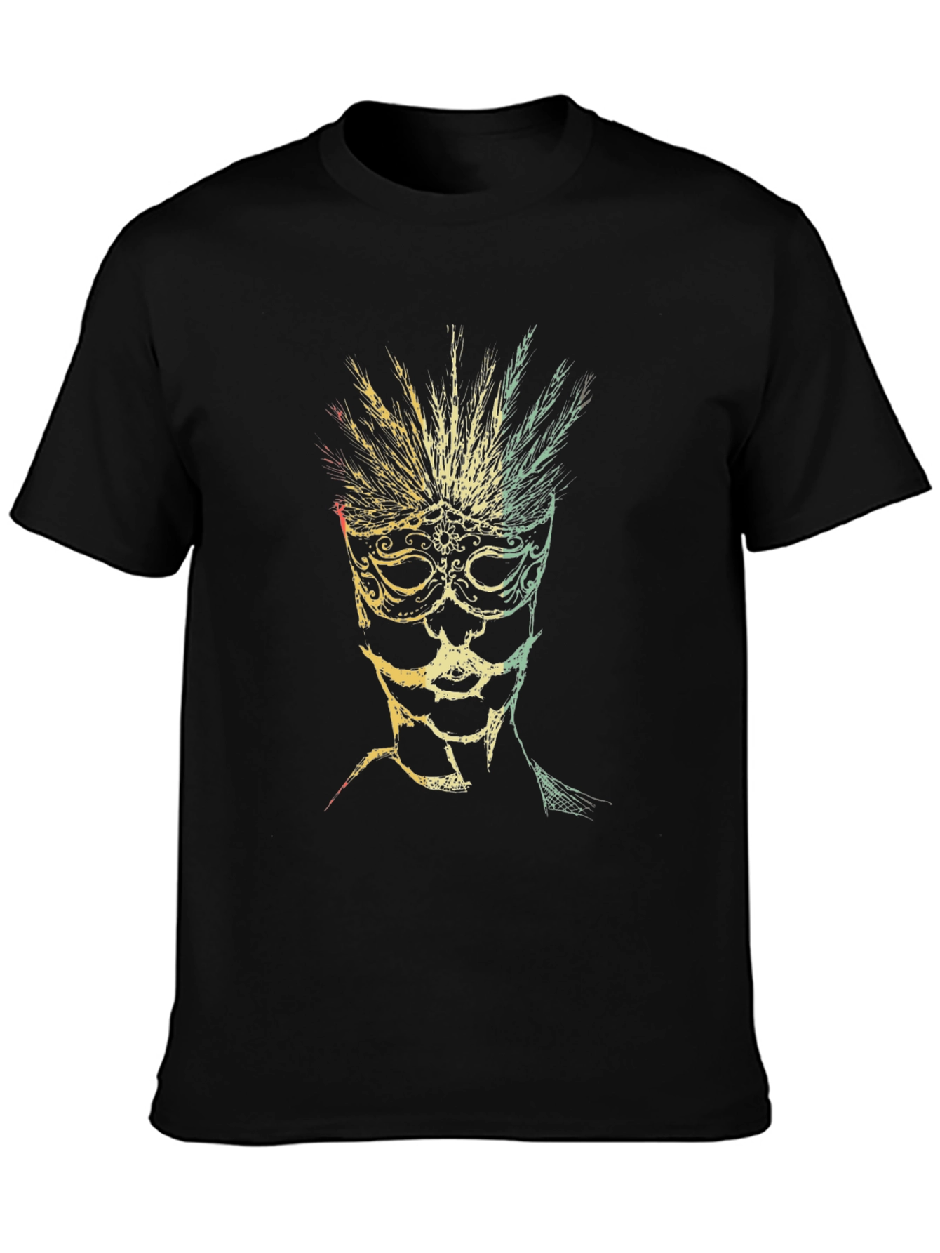 Mask Graphic Tee - Unique Design