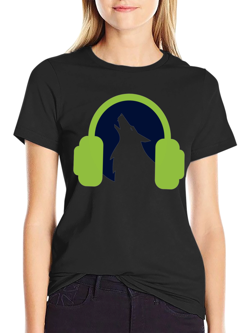 Wolf Headphones Graphic Tee