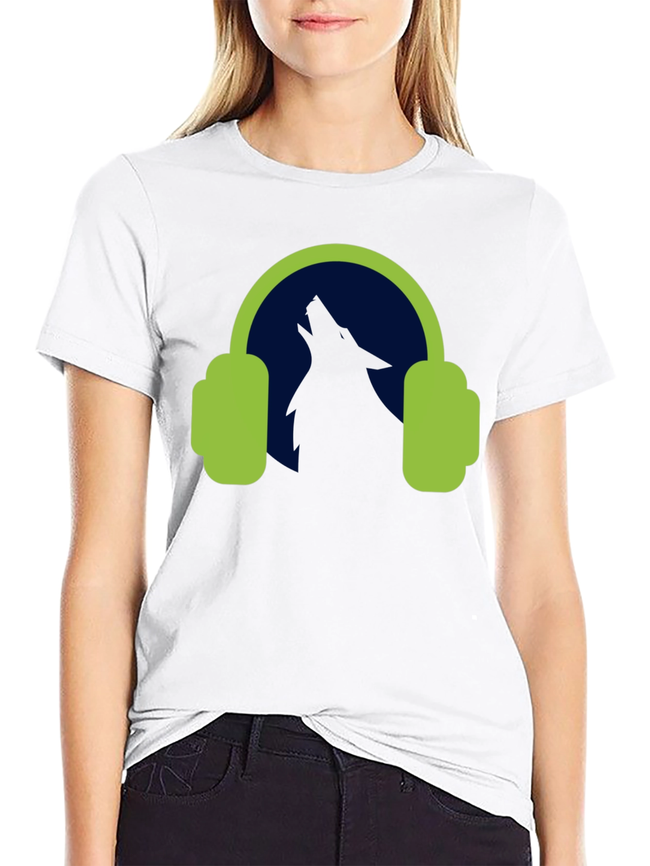 Wolf Headphones Graphic Tee