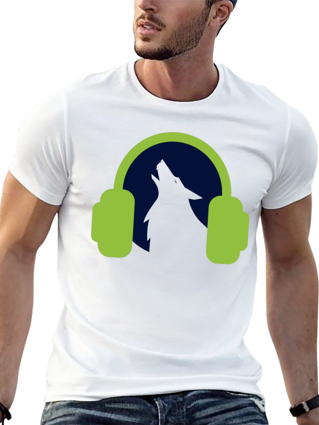 Wolf Headphones Graphic Tee