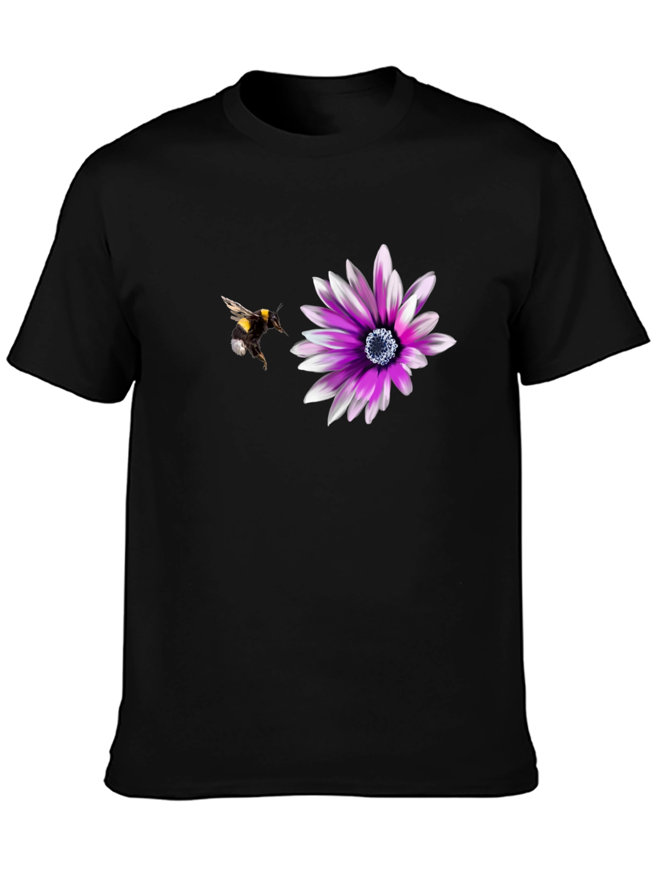 Bee & Flower Graphic T-Shirt - Nature Lover Tee