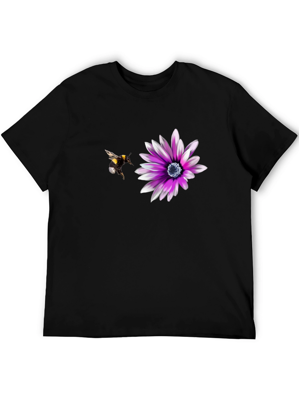 Bee & Flower Graphic T-Shirt - Nature Lover Tee