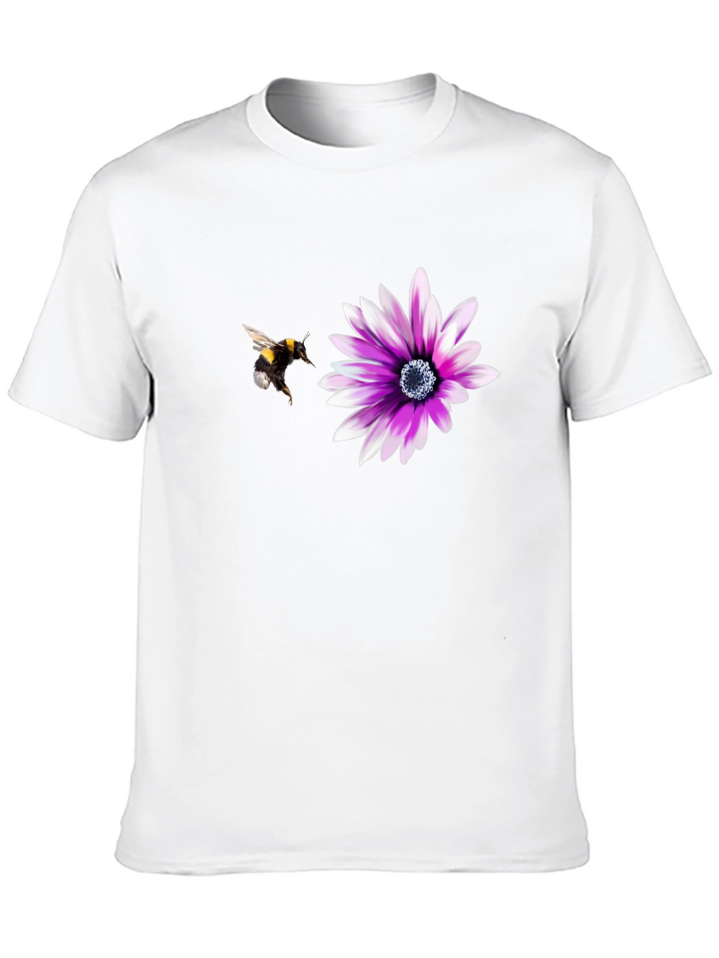Bee & Flower Graphic T-Shirt - Nature Lover Tee