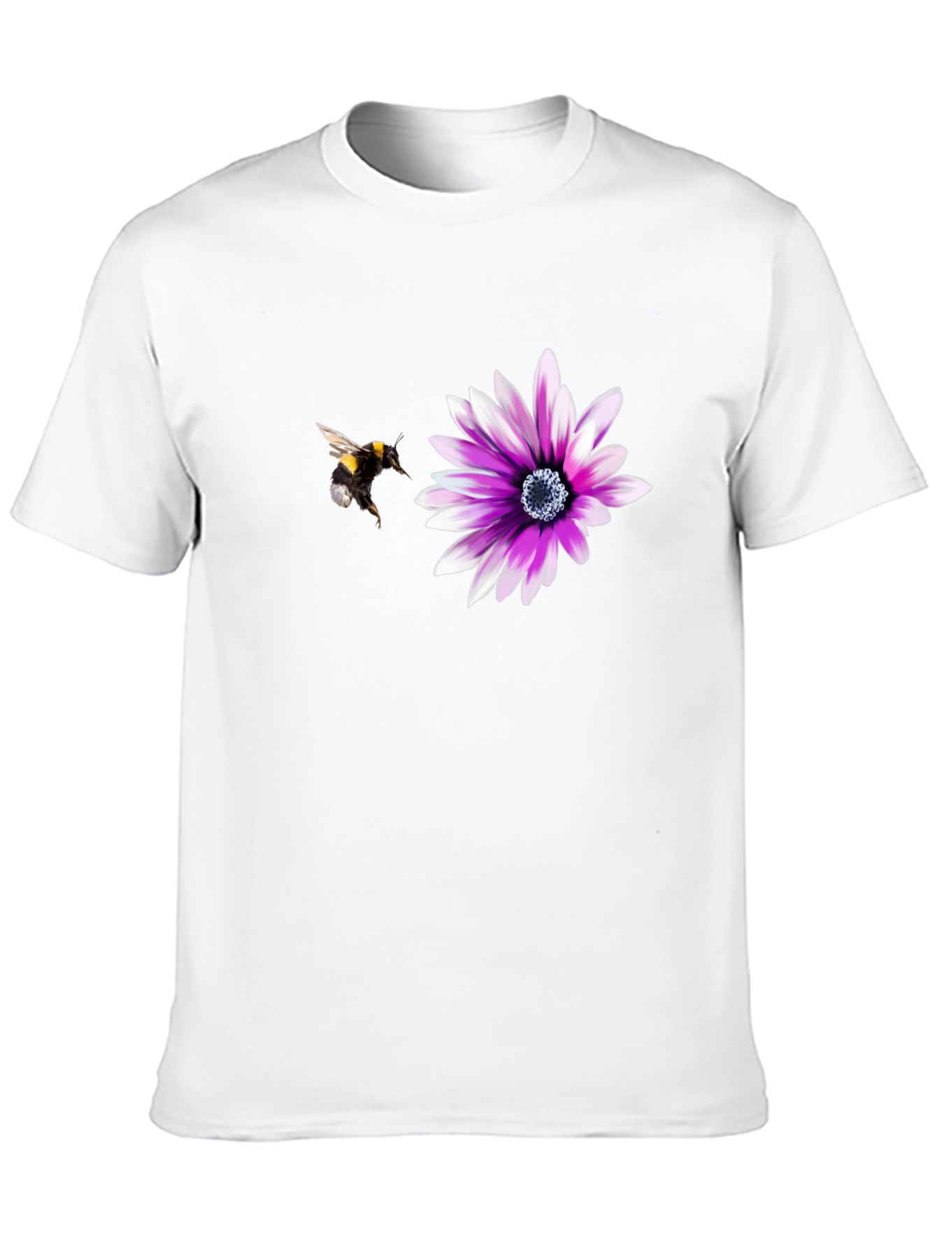Bee & Flower Graphic T-Shirt - Nature Lover Tee