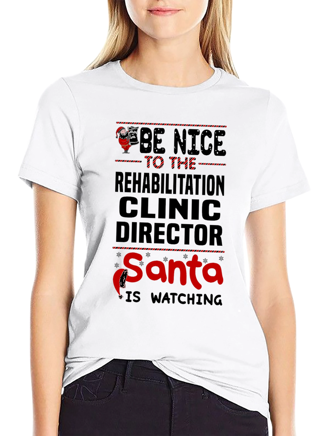 Rehabilitation Clinic Director Santa Christmas T-Shirt