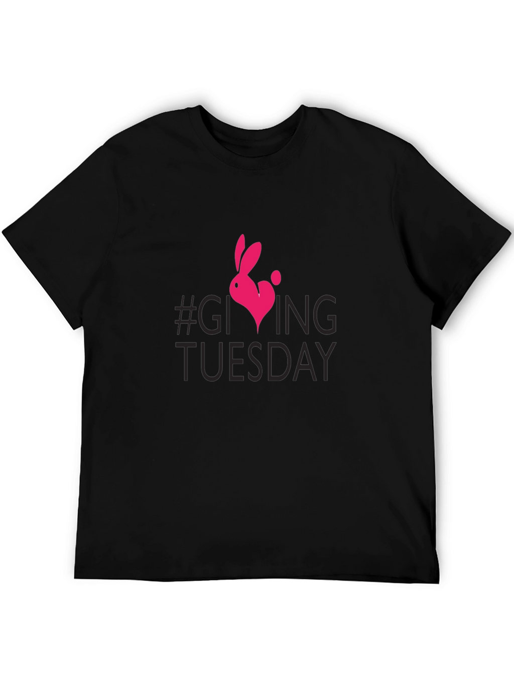 Giving Tuesday Pink Rabbit Heart T-Shirt