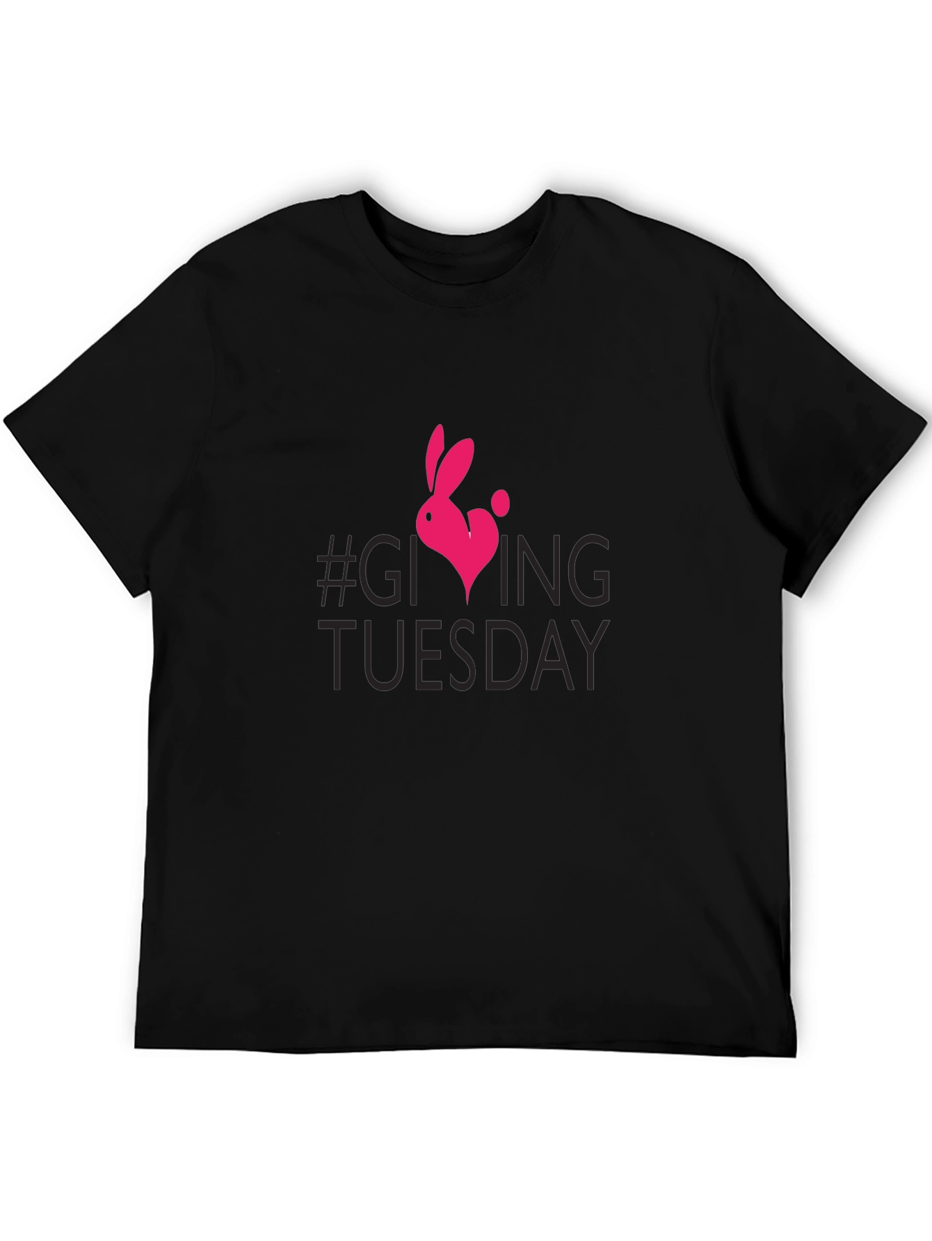 Giving Tuesday Pink Rabbit Heart T-Shirt