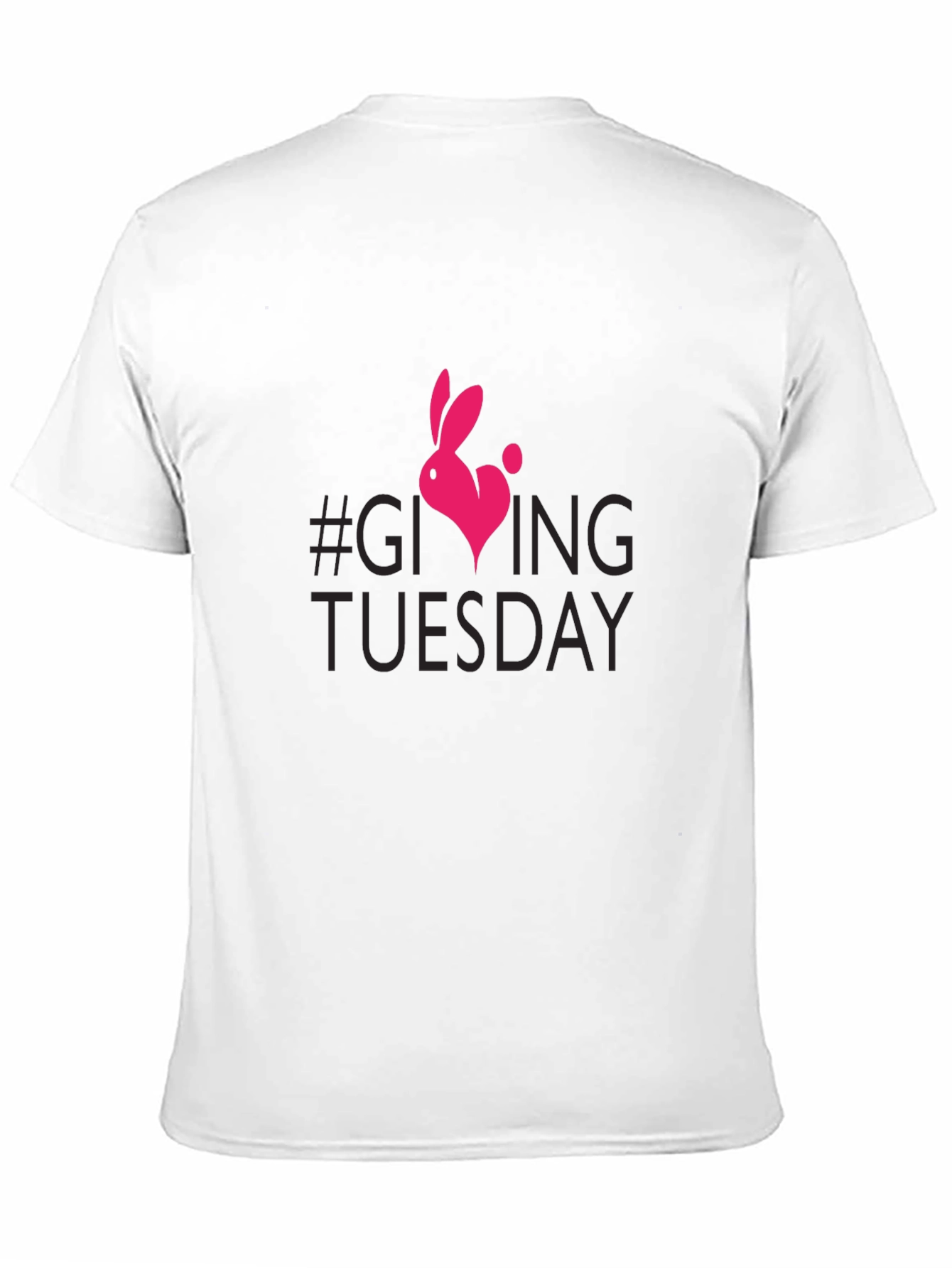 Giving Tuesday Pink Rabbit Heart T-Shirt