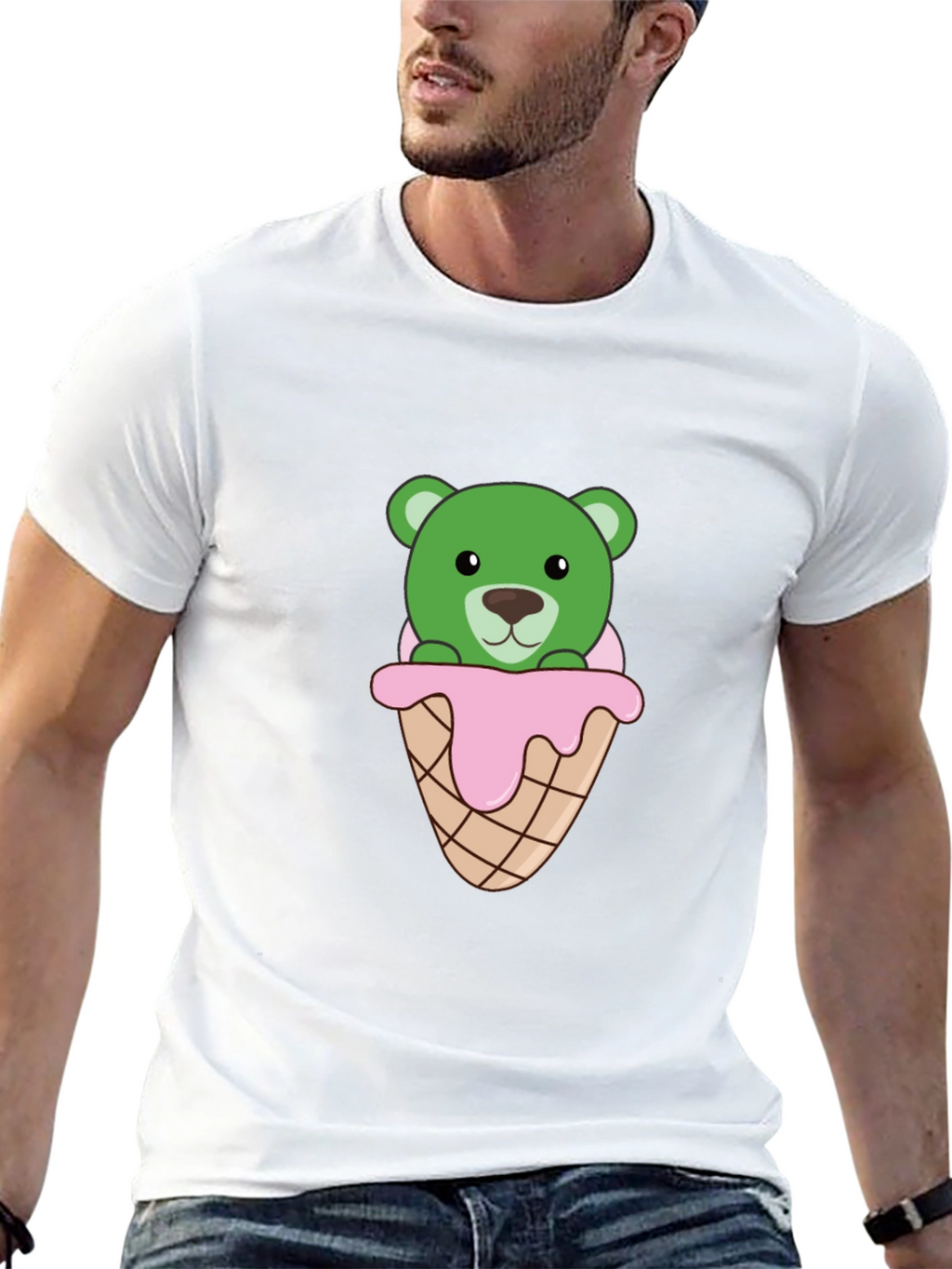 Beary Sweet T-Shirt - Ice Cream Cone Design