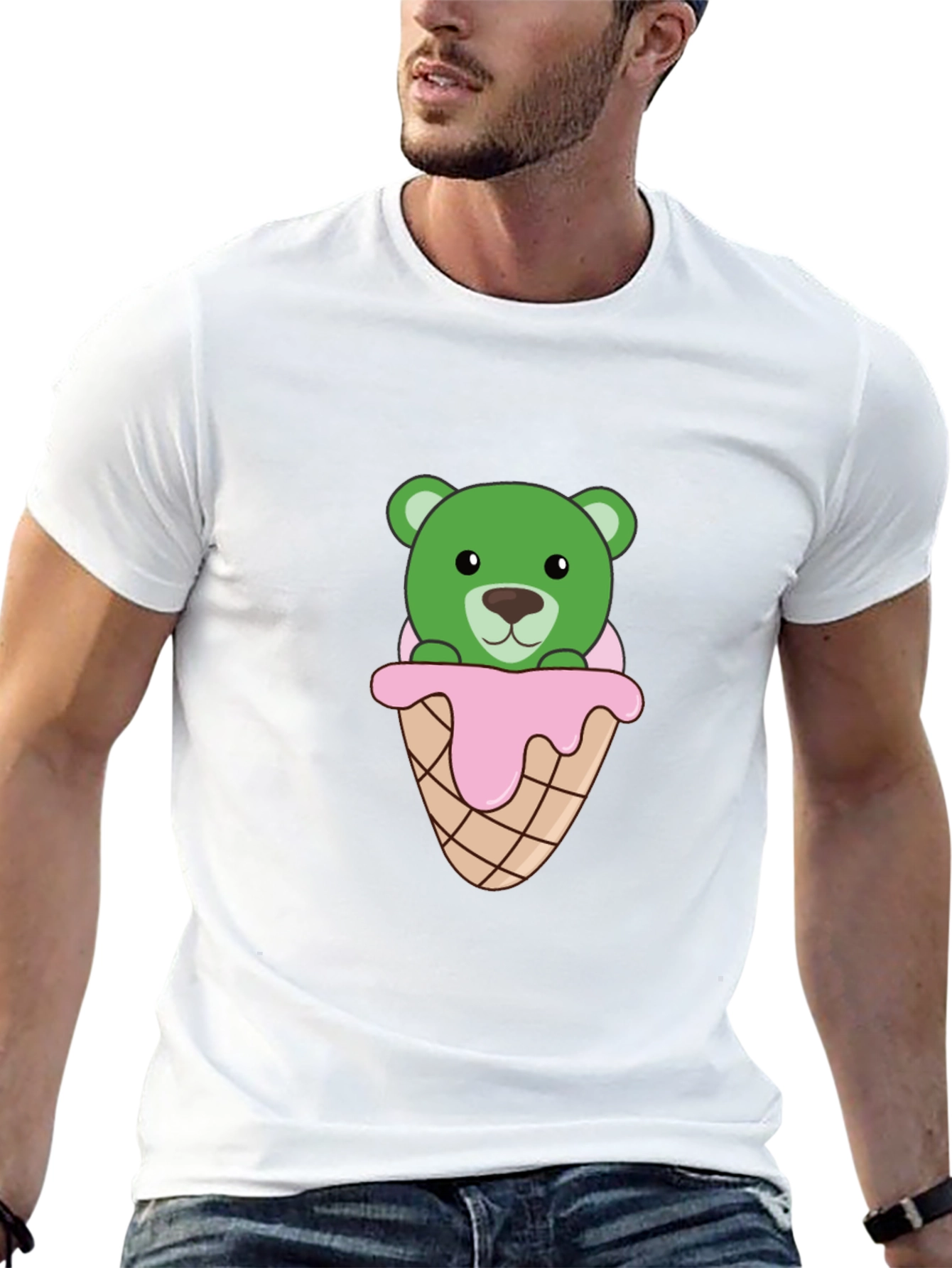 Beary Sweet T-Shirt - Ice Cream Cone Design