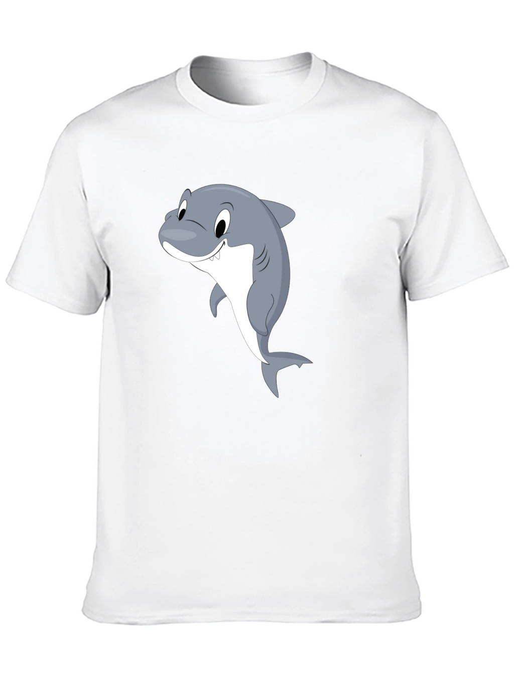 Cartoon Shark Black T-Shirt