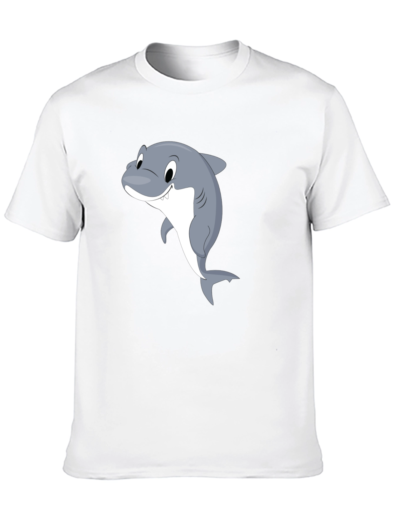 Cartoon Shark Black T-Shirt