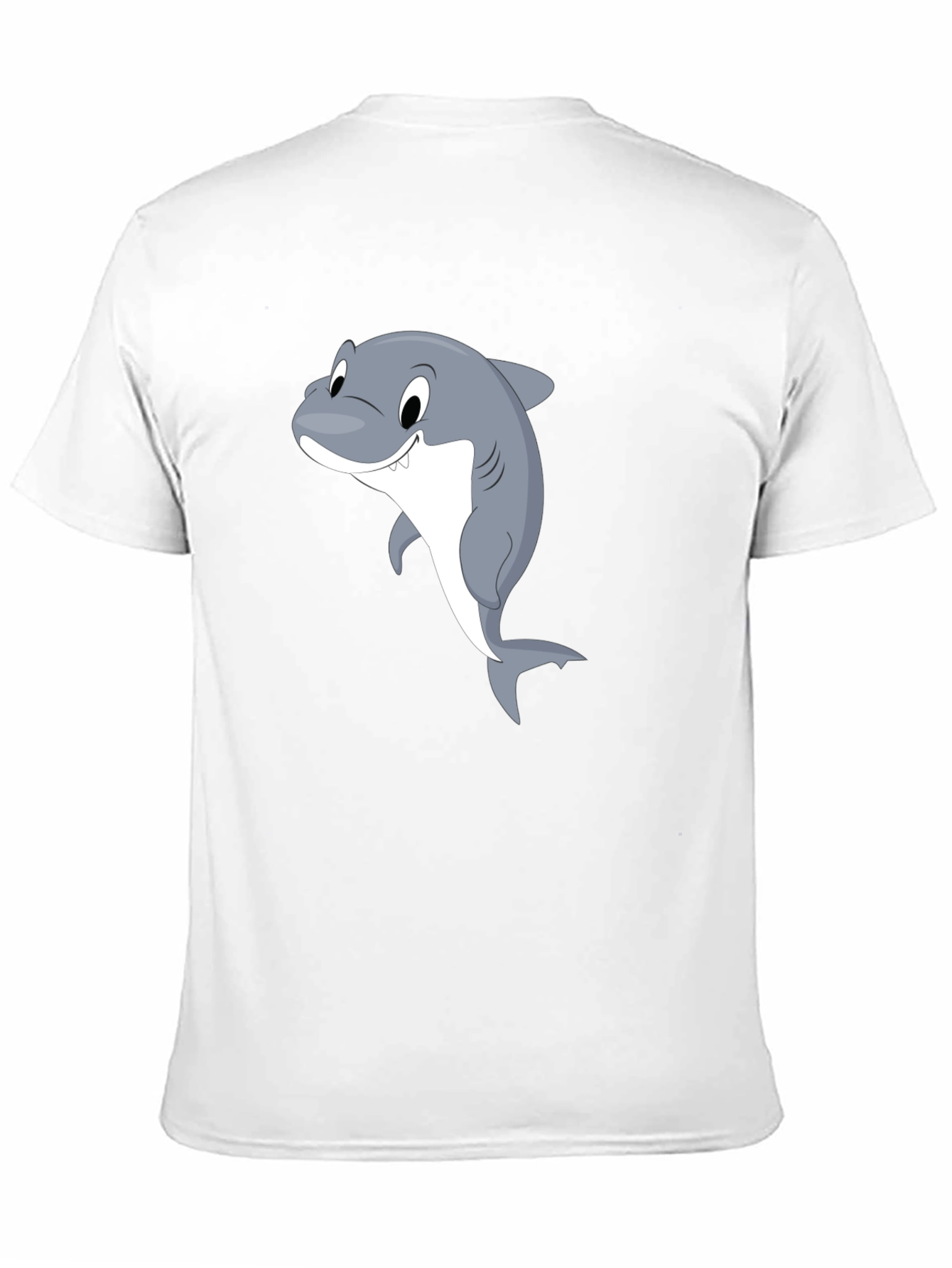 Cartoon Shark Black T-Shirt