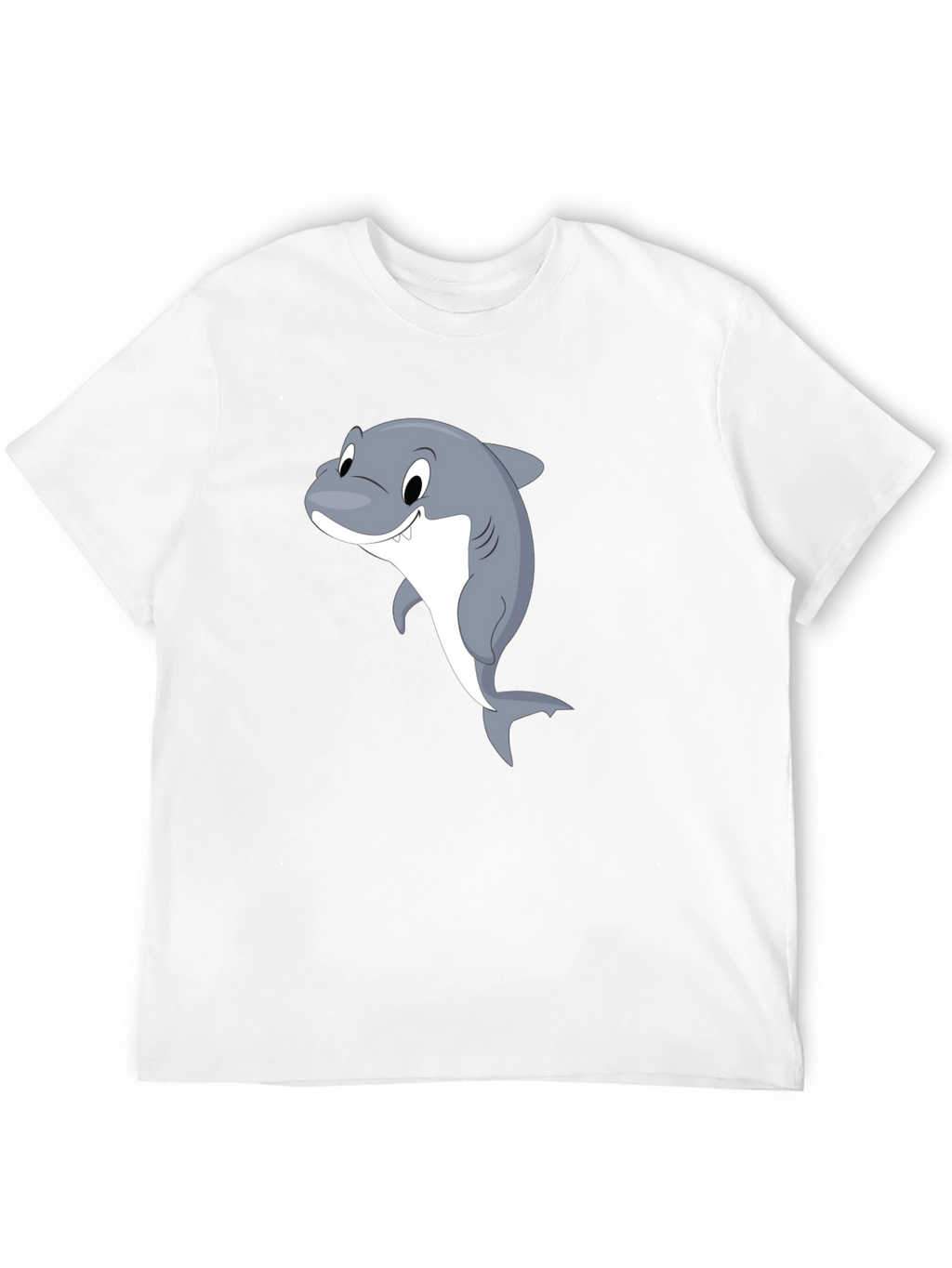 Cartoon Shark Black T-Shirt