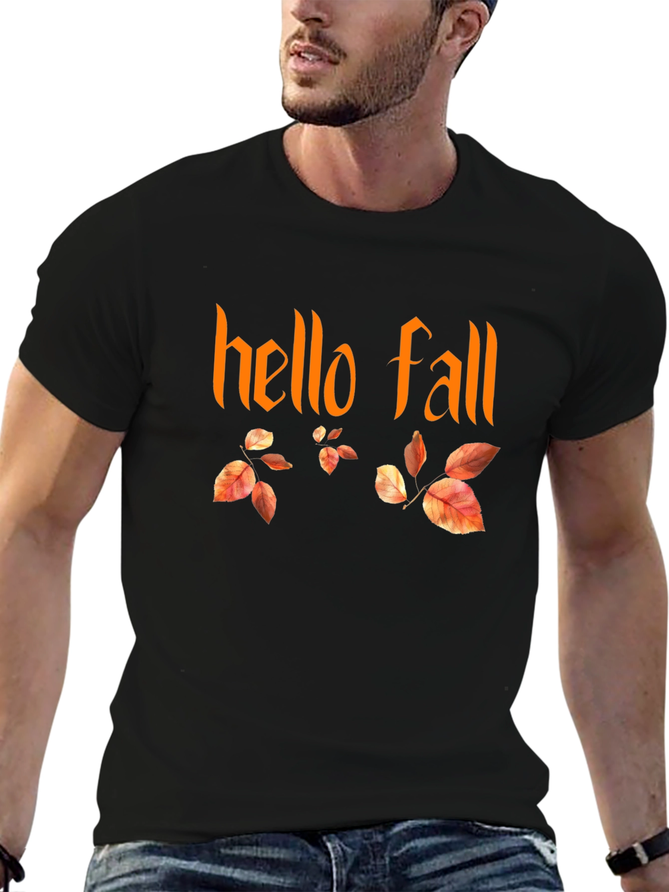 Hello Fall Graphic T-Shirt - Autumn Season Tee