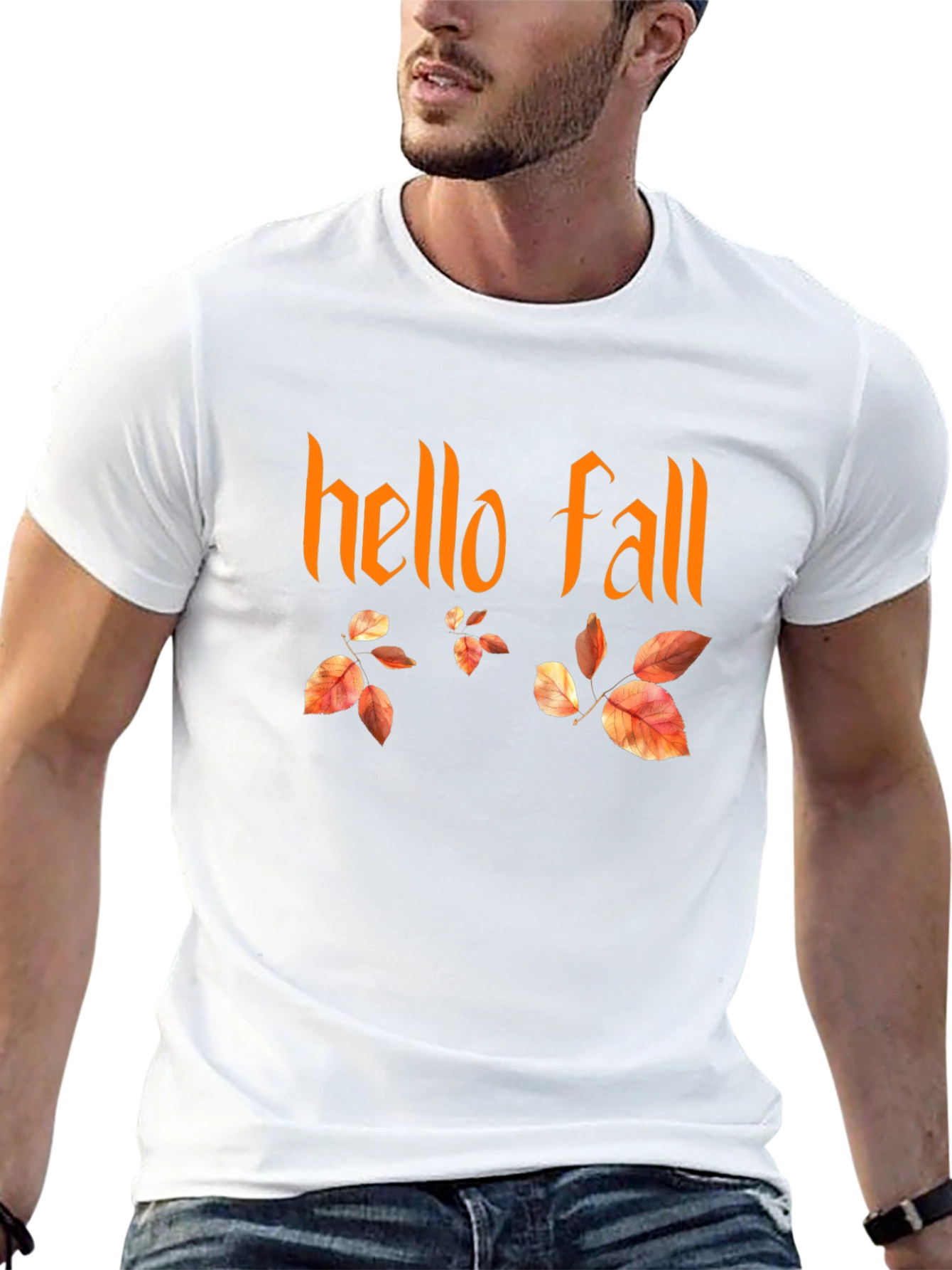 Hello Fall Graphic T-Shirt - Autumn Season Tee