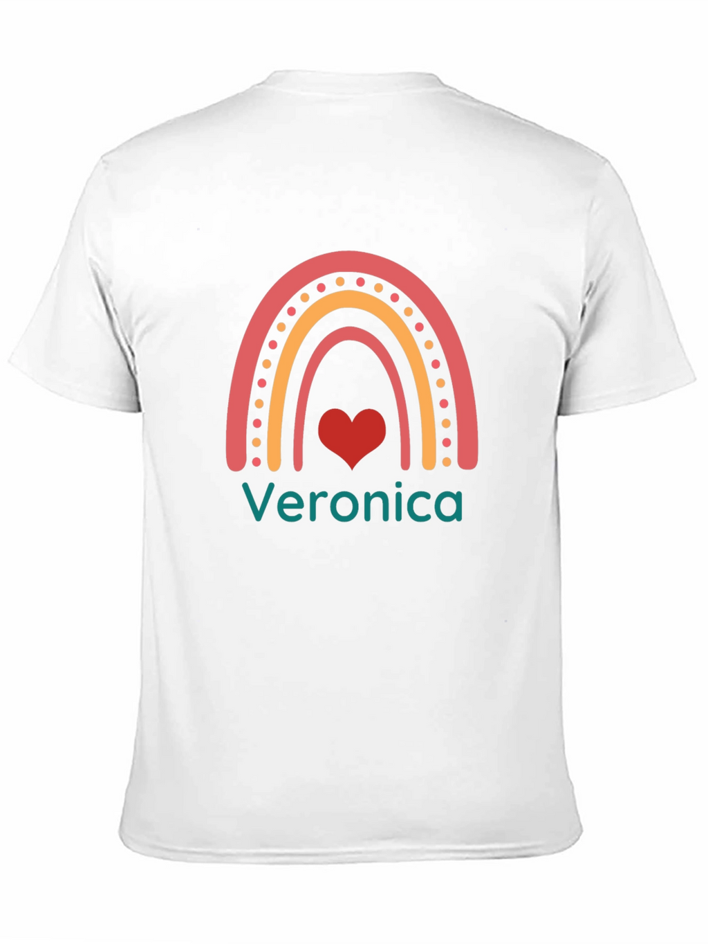 Veronica Rainbow Heart Personalized T-Shirt