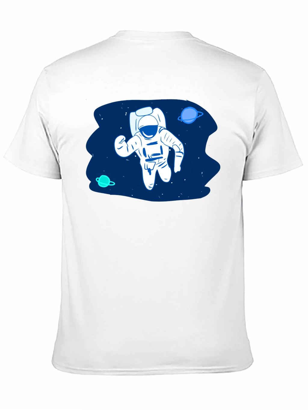 Astronaut in Space Black T-Shirt