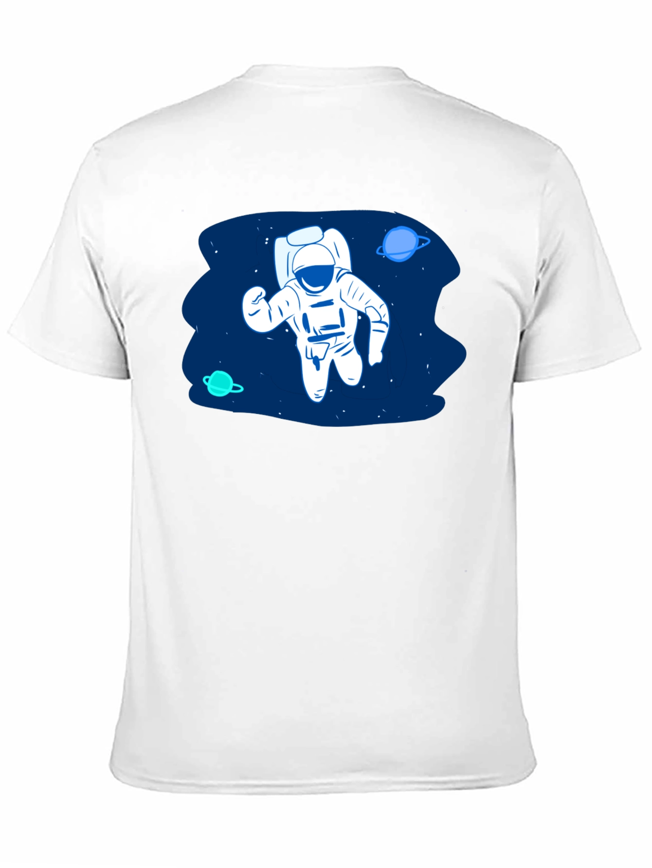 Astronaut in Space Black T-Shirt