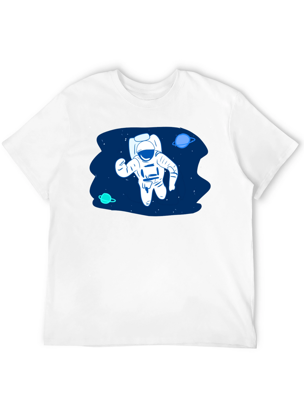 Astronaut in Space Black T-Shirt