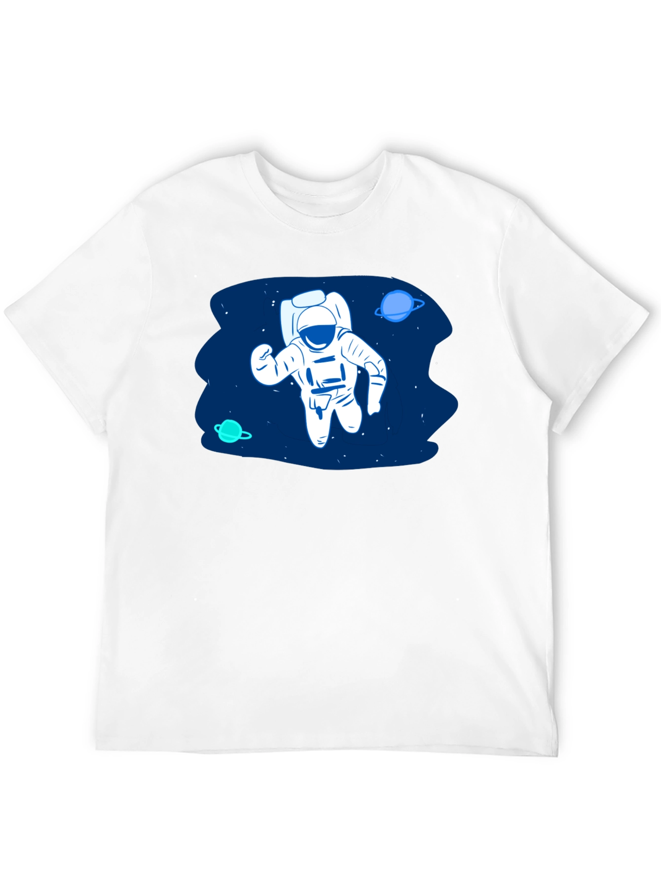 Astronaut in Space Black T-Shirt