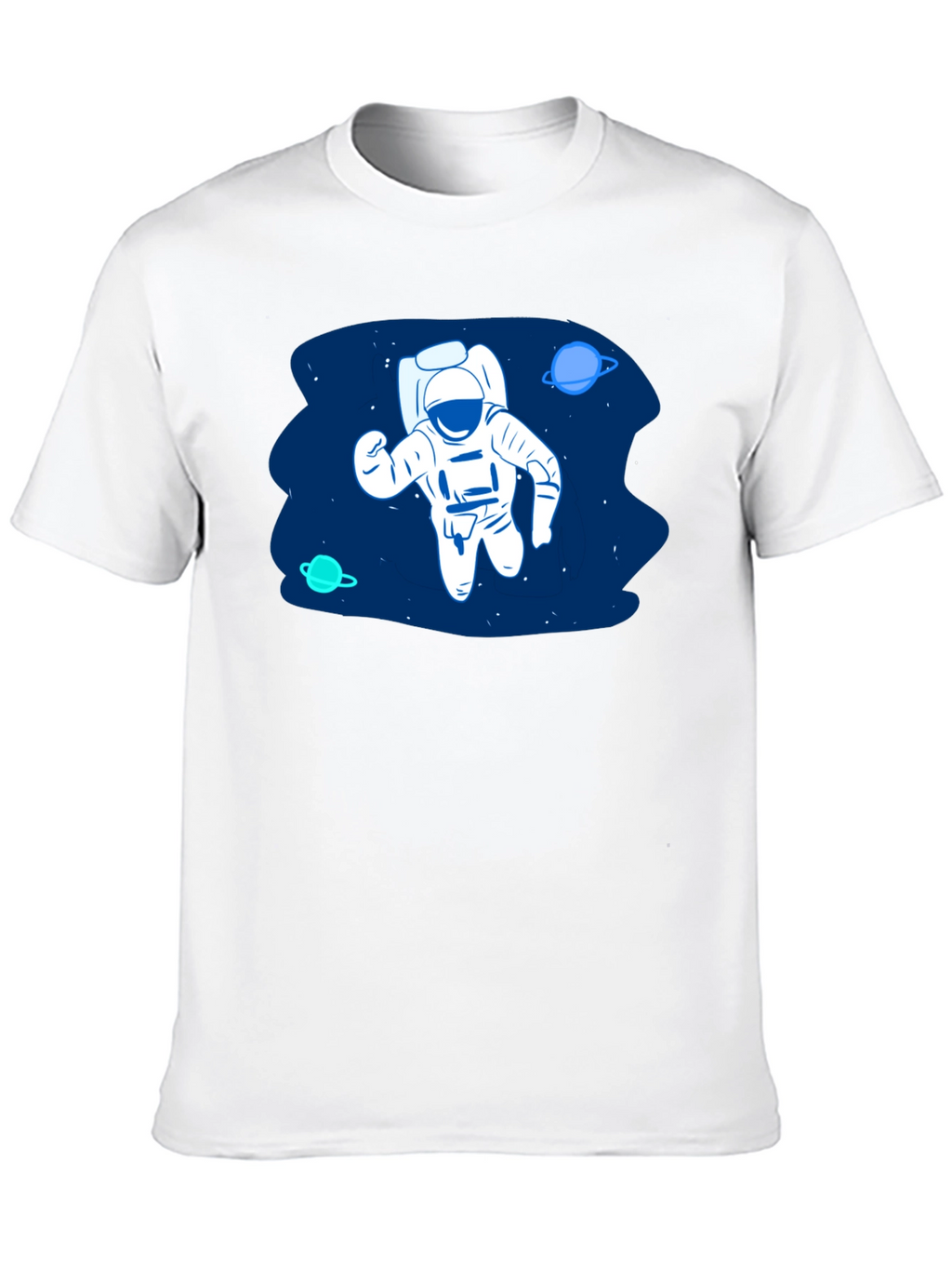 Astronaut in Space Black T-Shirt