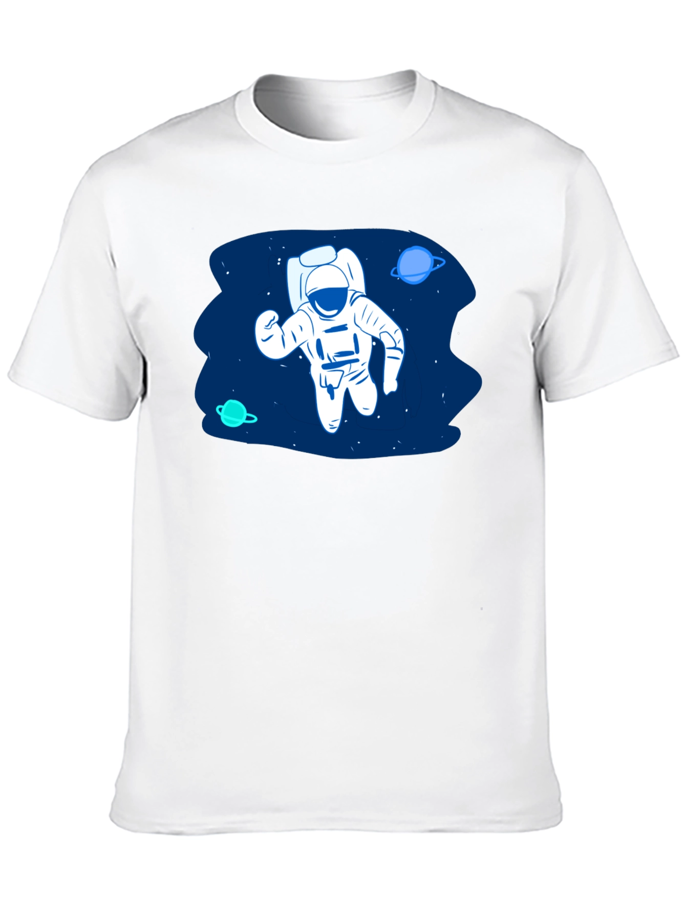 Astronaut in Space Black T-Shirt