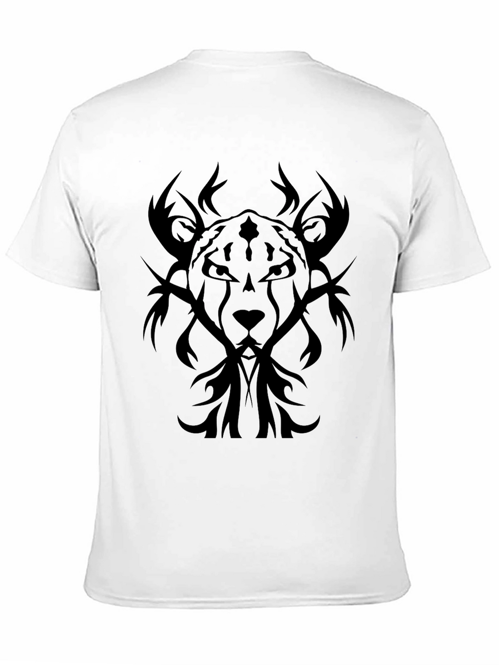 Black Tribal Lion Graphic Tee