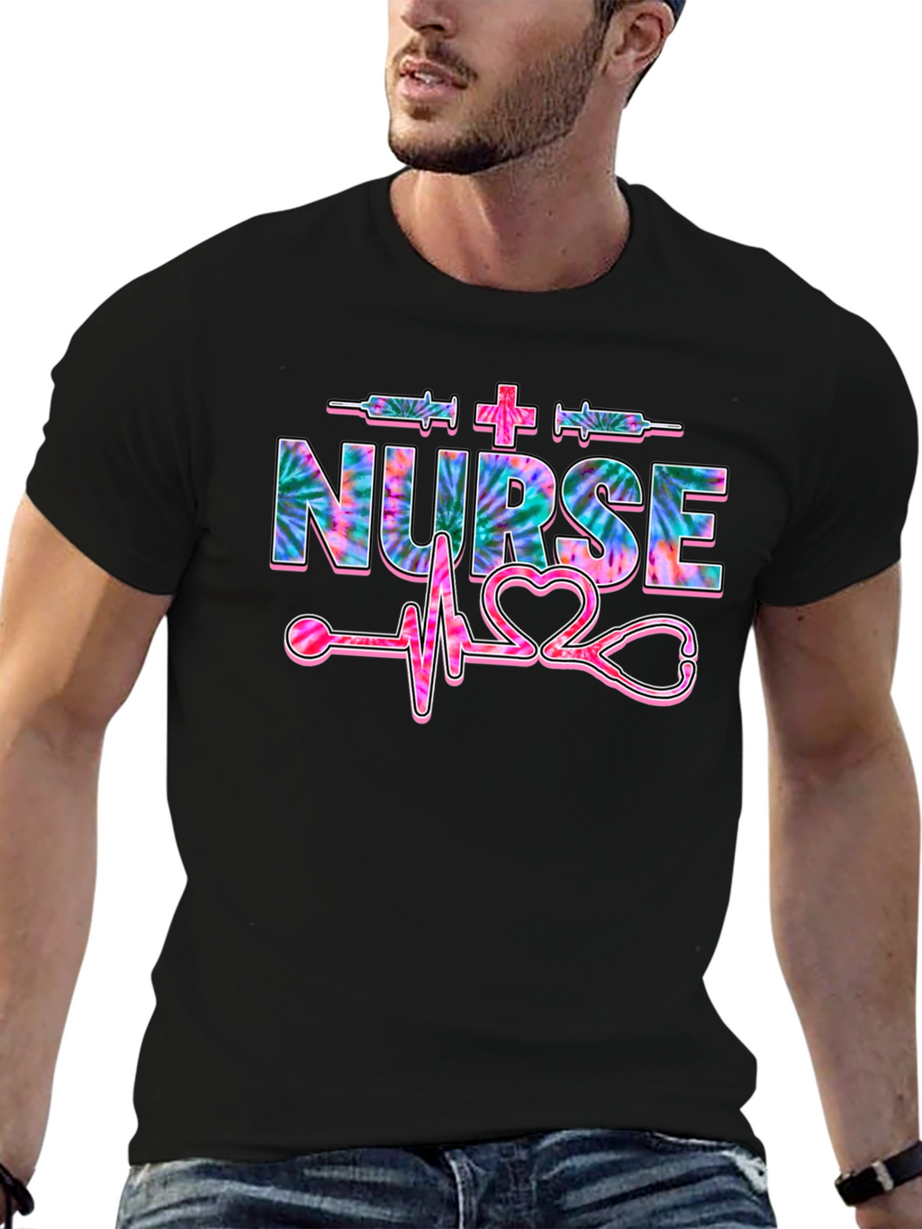 Nurse Tie Dye Graphic Tee