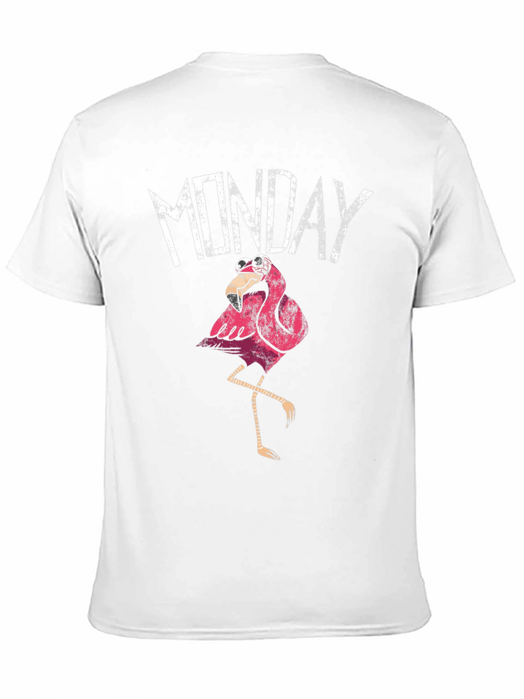 Funny Monday Flamingo Graphic T-Shirt - Black
