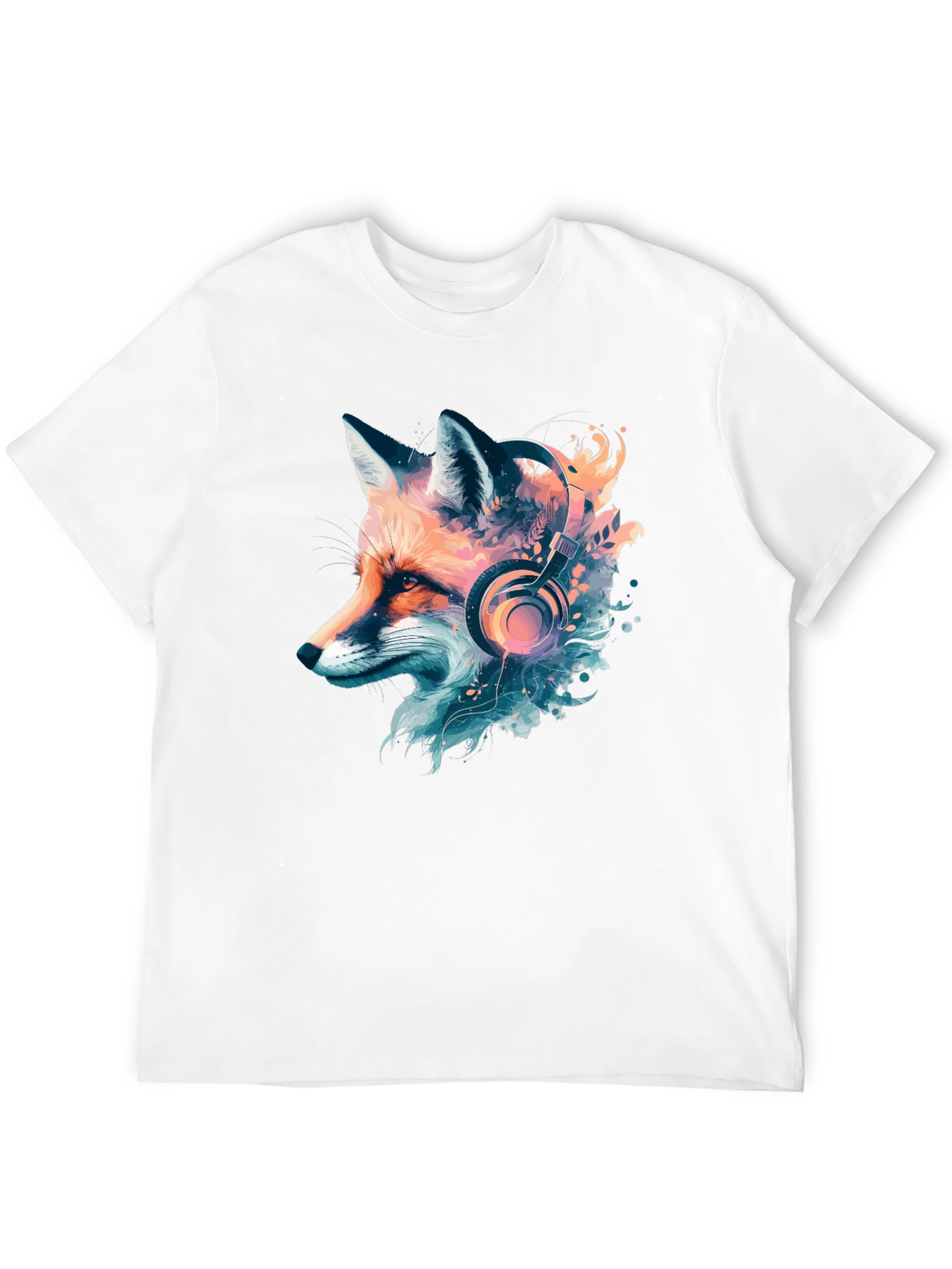 Fox with Headphones Graphic T-Shirt