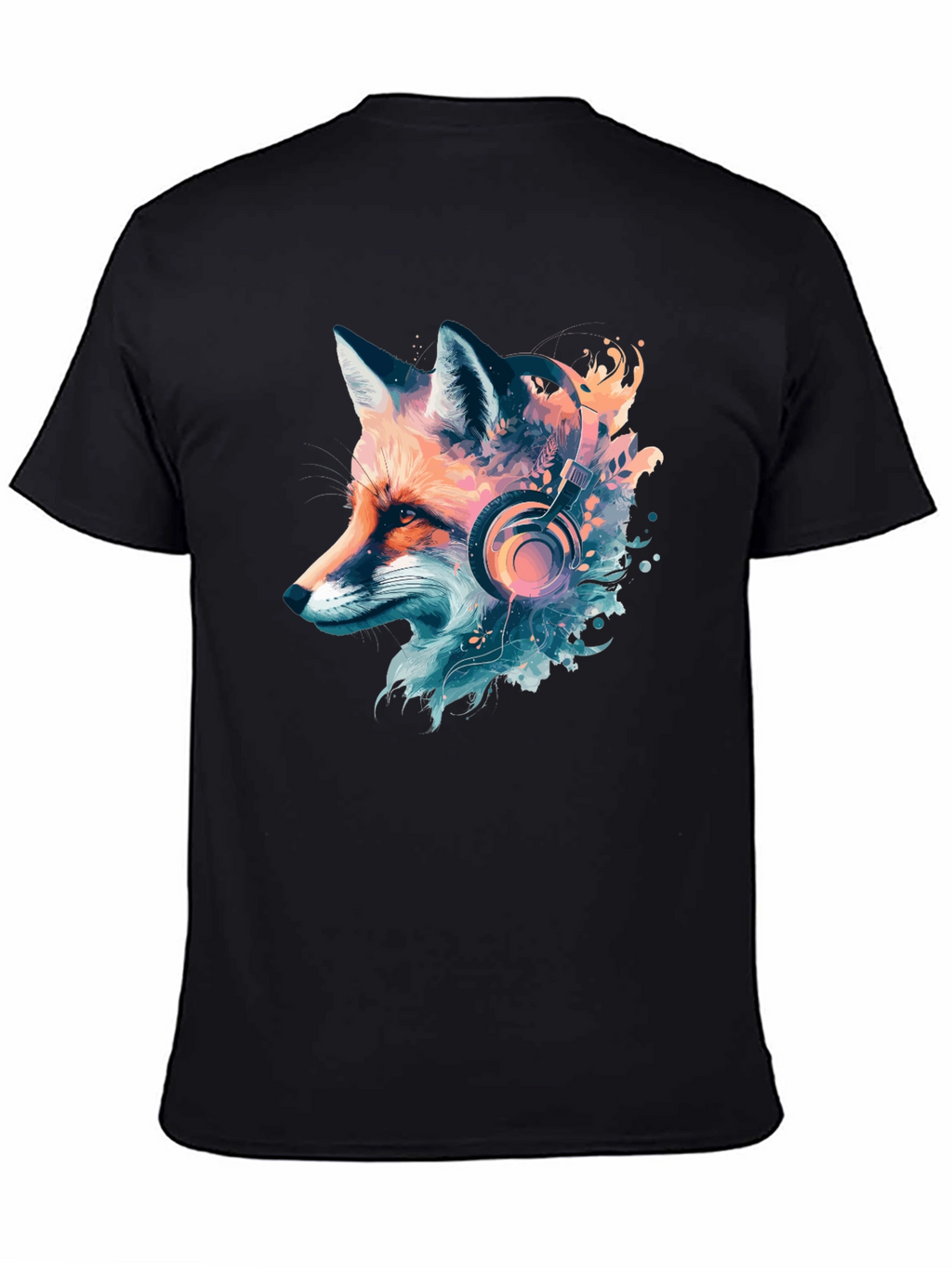 Fox with Headphones Graphic T-Shirt