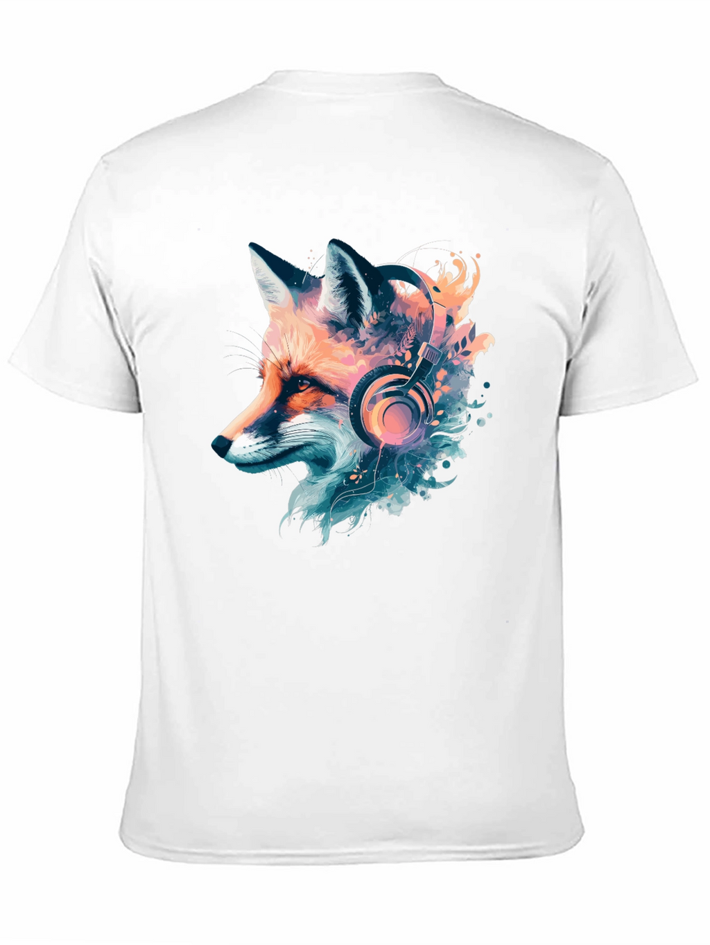 Fox with Headphones Graphic T-Shirt